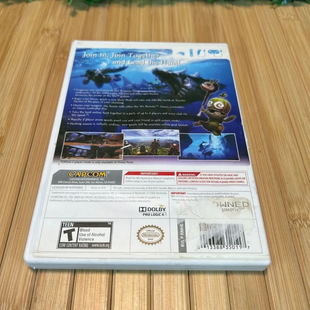 Nintendo Wii Monster Hunter 3 Tri Game Complete Complete In Box